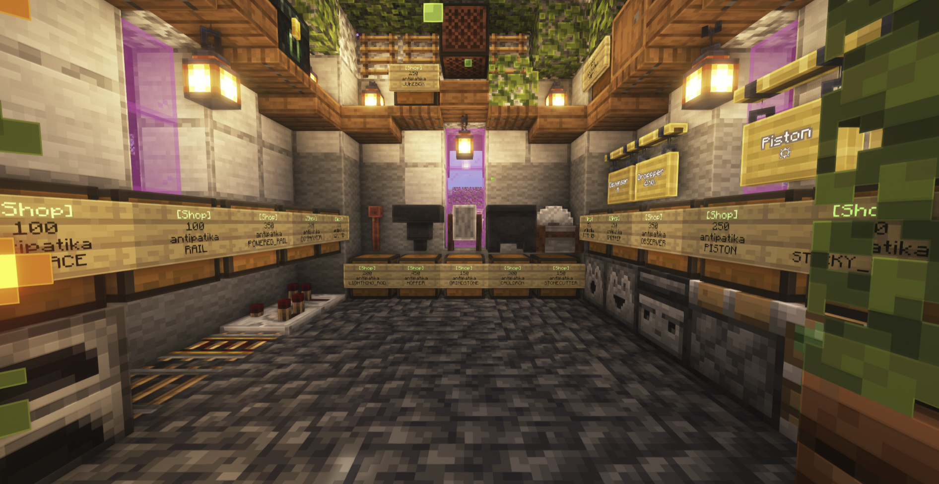 Interior with Items and Signs